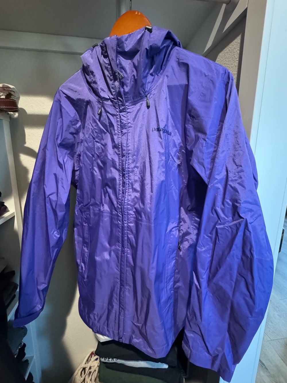 Patagonia women’s Purple Rain Jacket with Hood h2no